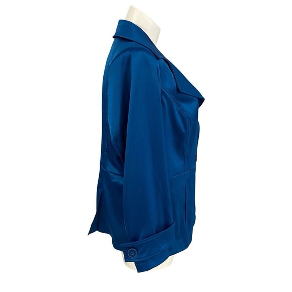 Lane Bryant Blazer Womens Sz 20 Blue Jacket Officecore Corpcore Career Boardroom - Picture 6 of 13